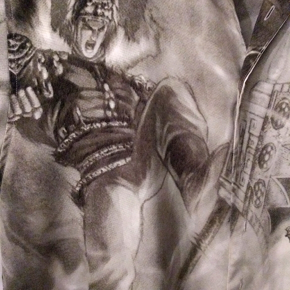 Men Wingo Graphic Print Button Down Sz XL - Picture 6 of 6